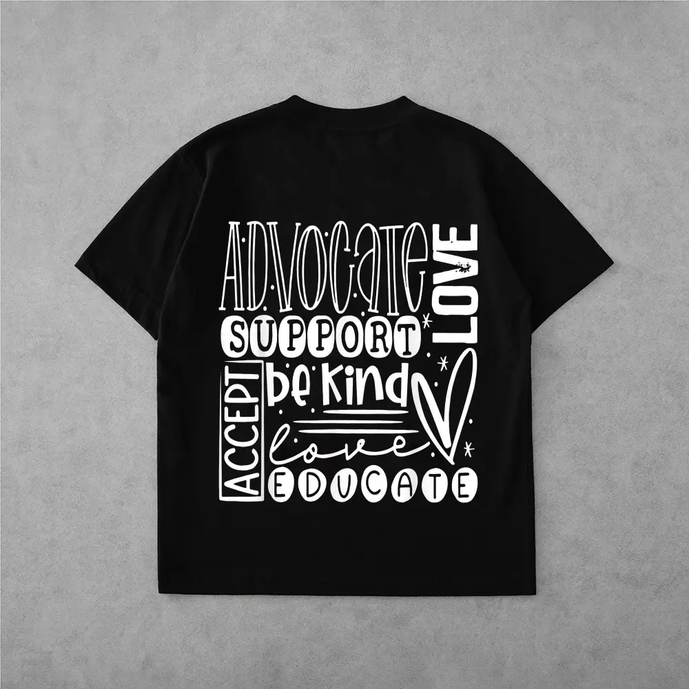 Advocate Love Support Accept Be Kind Autism Awareness Women T-Shirt