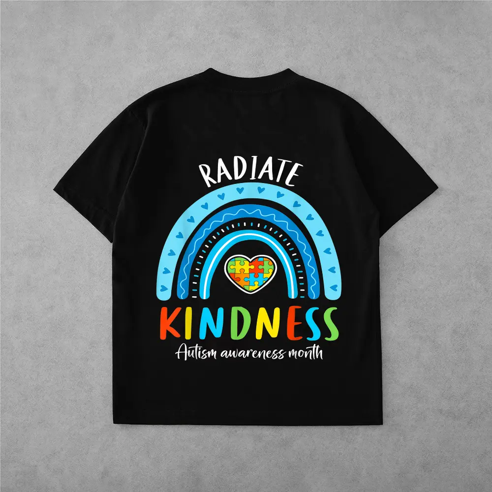 Autism Awareness Special Ed Teacher Radiate Kindness Rainbow T-Shirt
