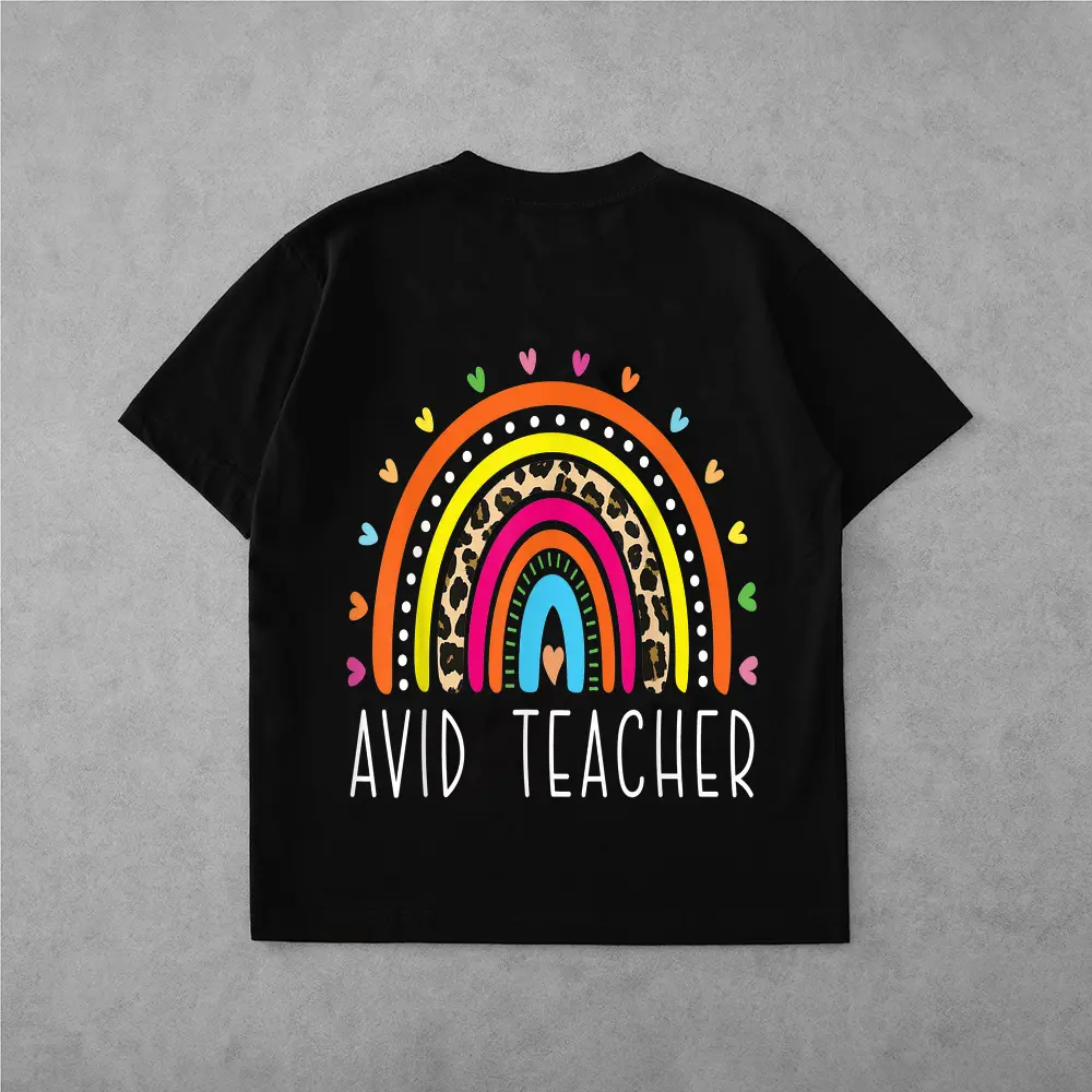 Avid Teacher Gifts Boho Rainbow Back To School Appreciation T-Shirt