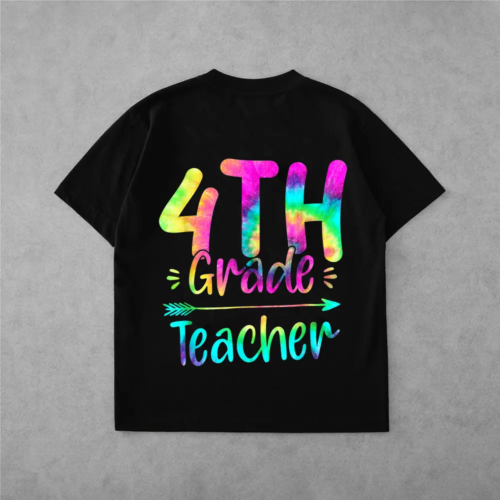 Back To School Fourth Grade Teacher Motivational Tie Dye T-Shirt