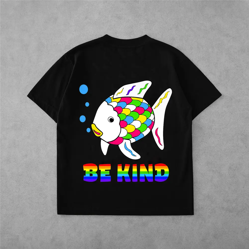 Be Kind Rainbow Fish Teacher Life Teaching Back To School  T-Shirt