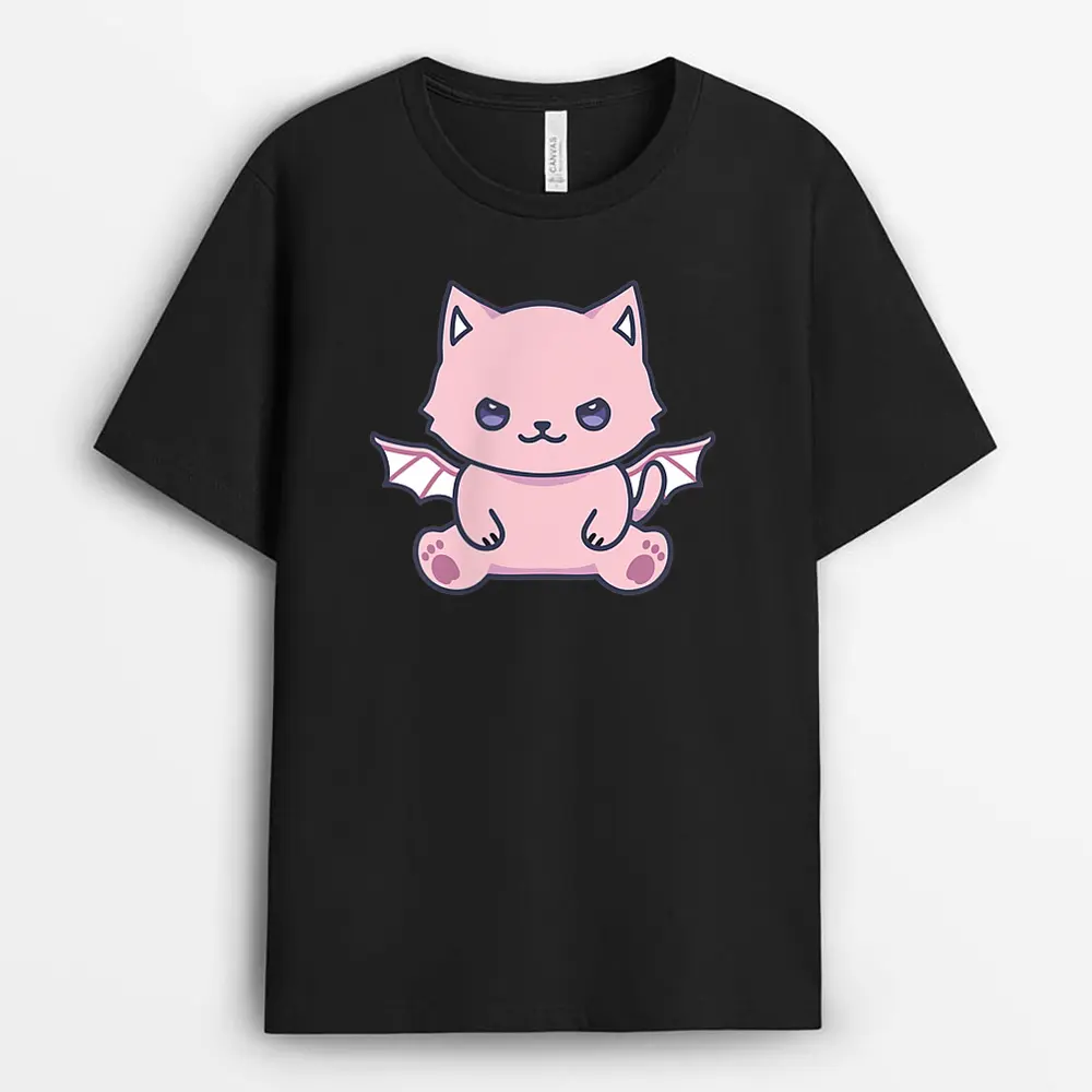 Cat Pastel Goth Cute Kawaii Aesthetic Lover Owner Spooky T-Shirt