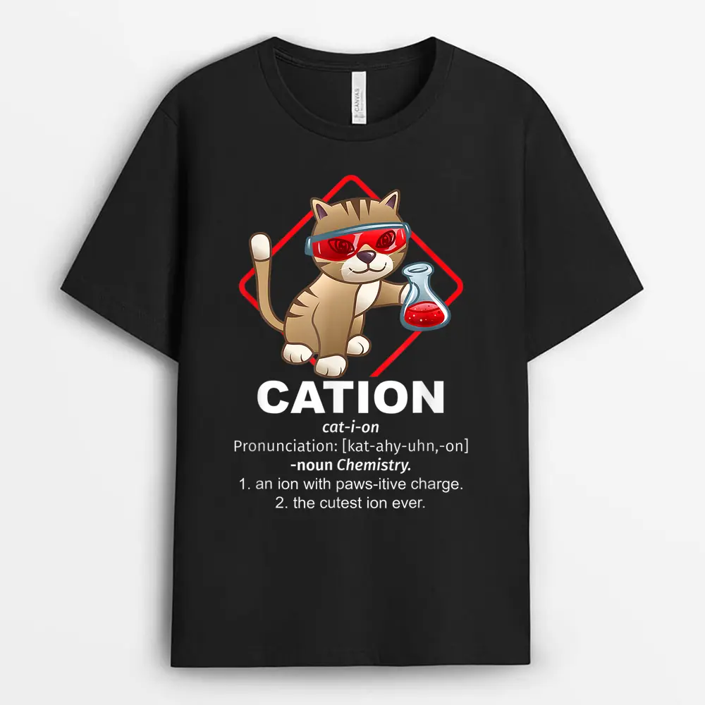 Chemistry Professor Kitty Science Day Cat Owner Chemist T-Shirt