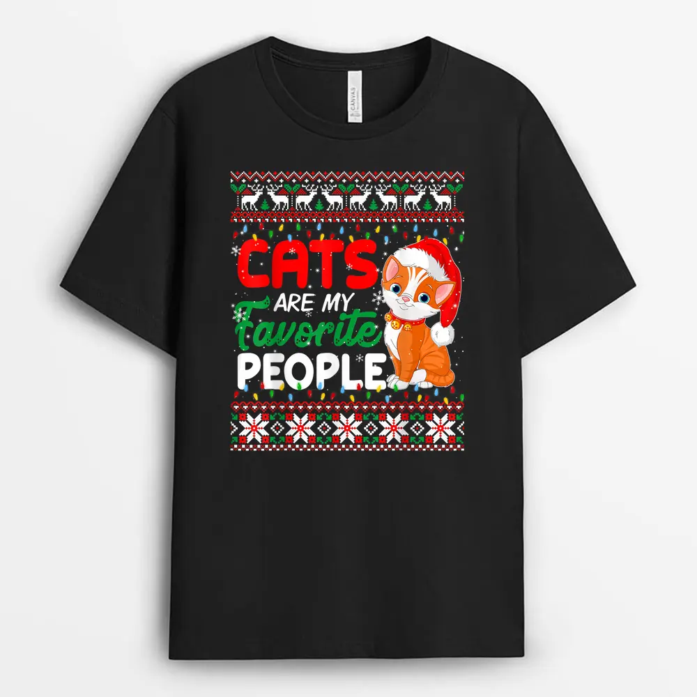 Christmas Cat  - Cats Are My Favorite People T-Shirt