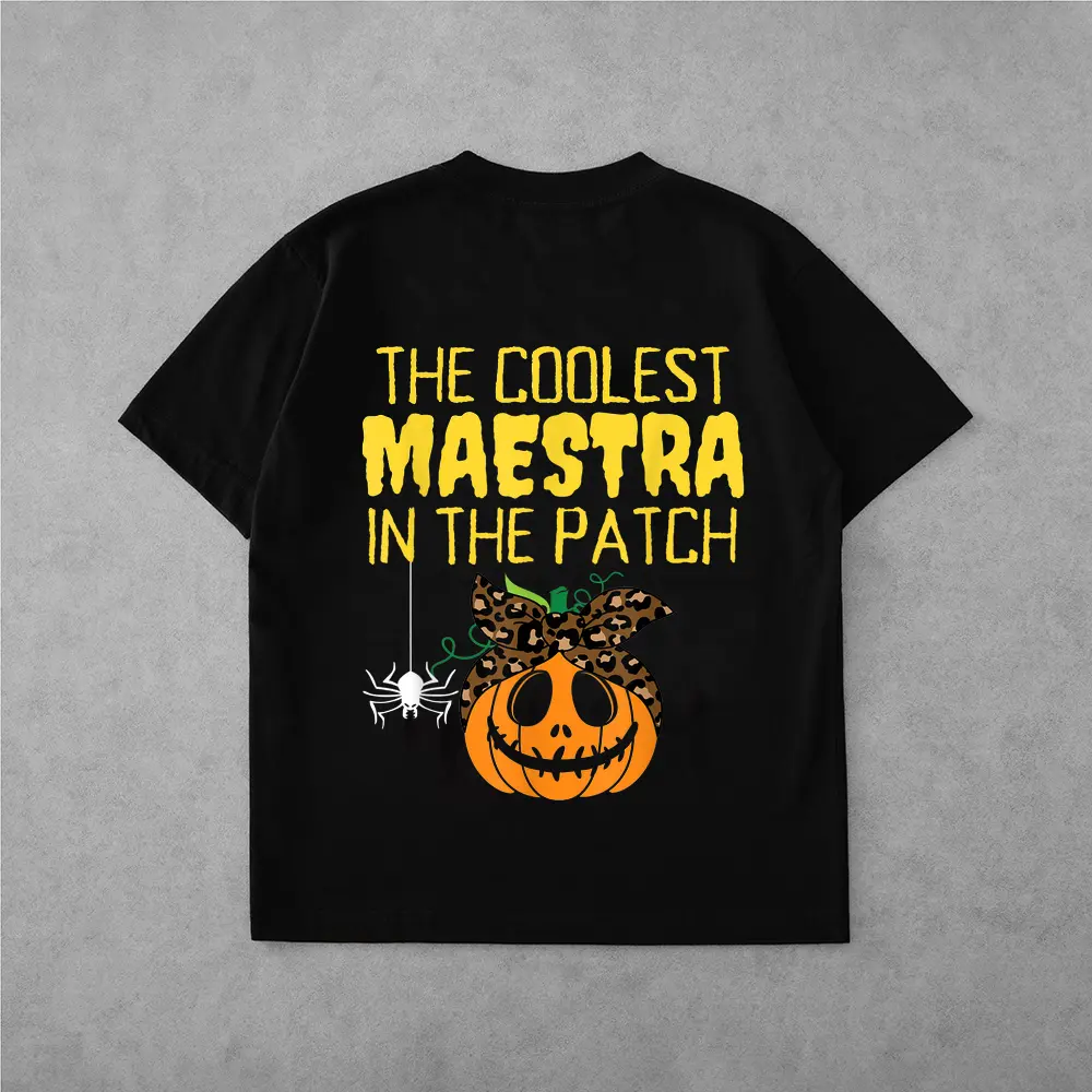 Coolest Maestra In The Patch Spanish Teacher Halloween Party T-Shirt