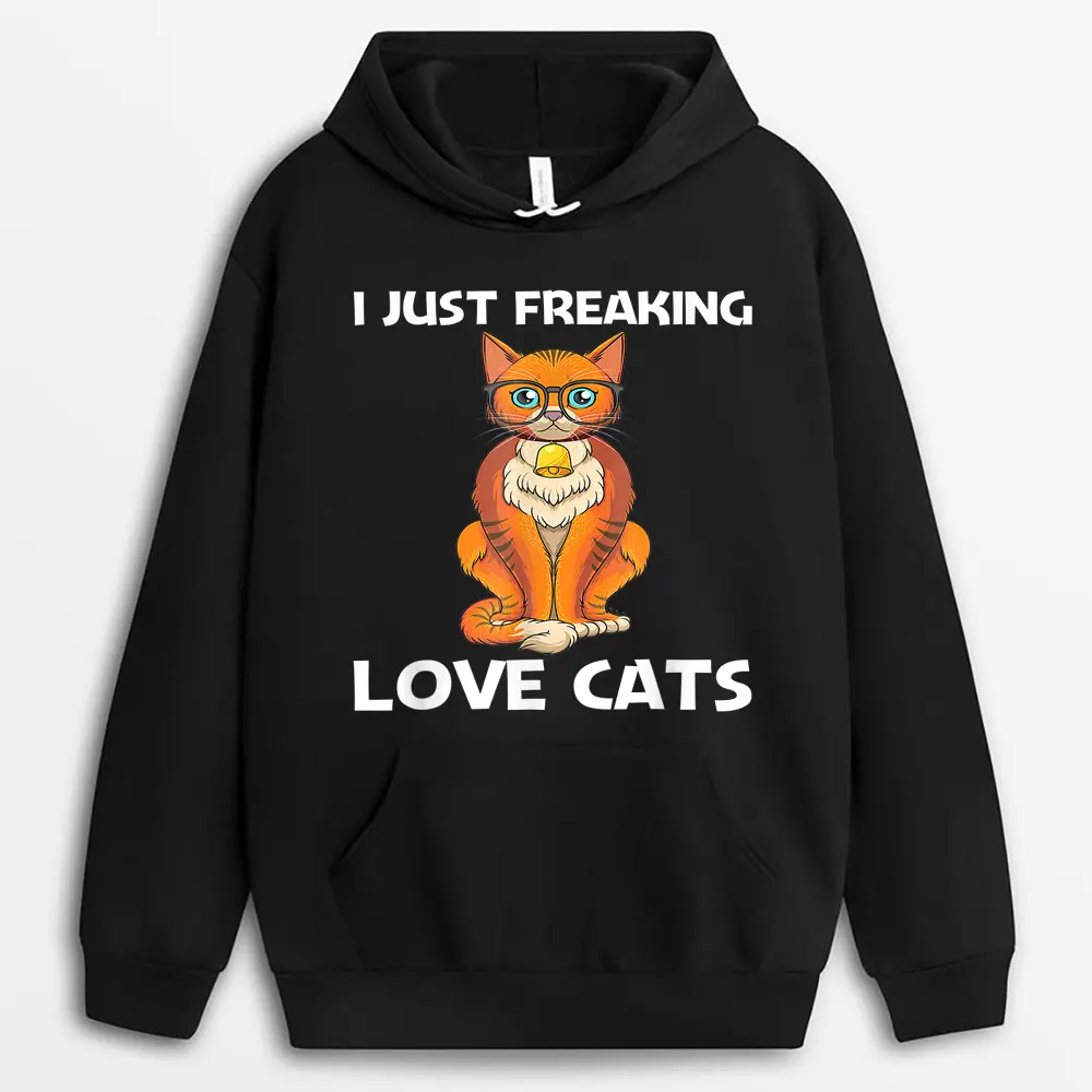 Cute Cat Design For Men Women Kitten Feline Pet Cat Lovers Hoodie