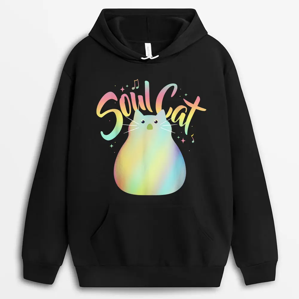 Disney Mens Classic Disney Pixar Soul Cat Gradient T Shirt Black Small US Hoodie