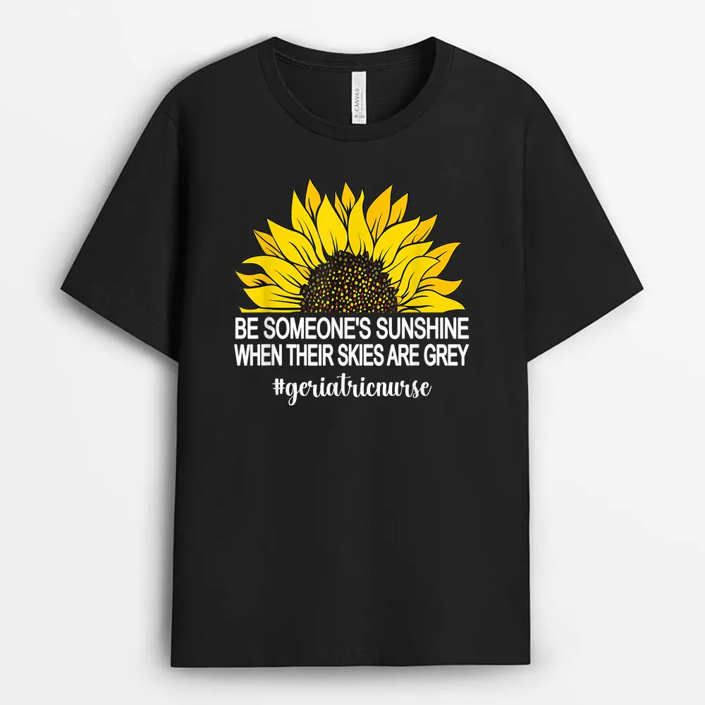 Geriatric Nurse Sunflower RN Geriatric Nursing T-Shirt