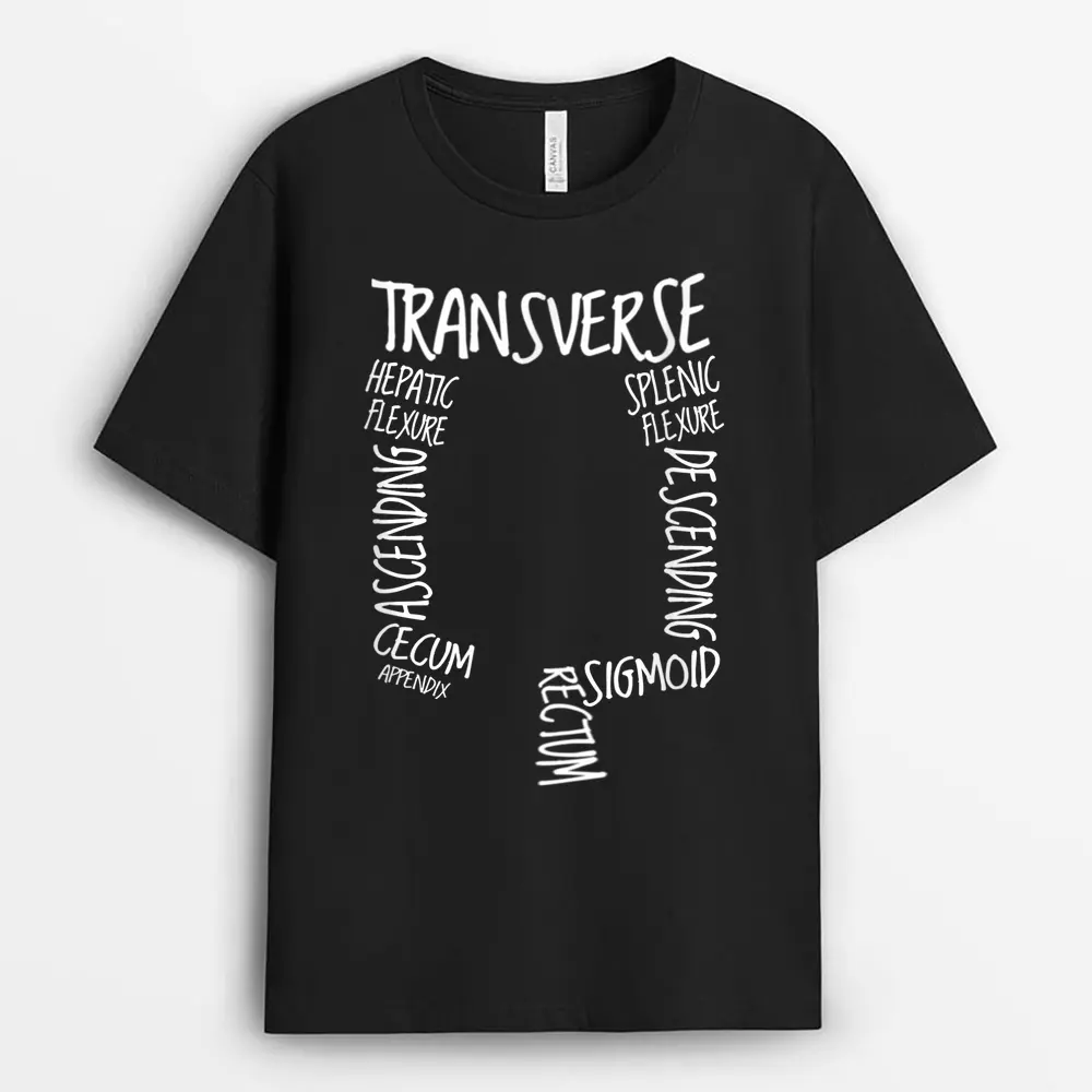 GI Endoscopy Nurse Endo Tech Colonoscopy Map Colon Anatomy T-Shirt