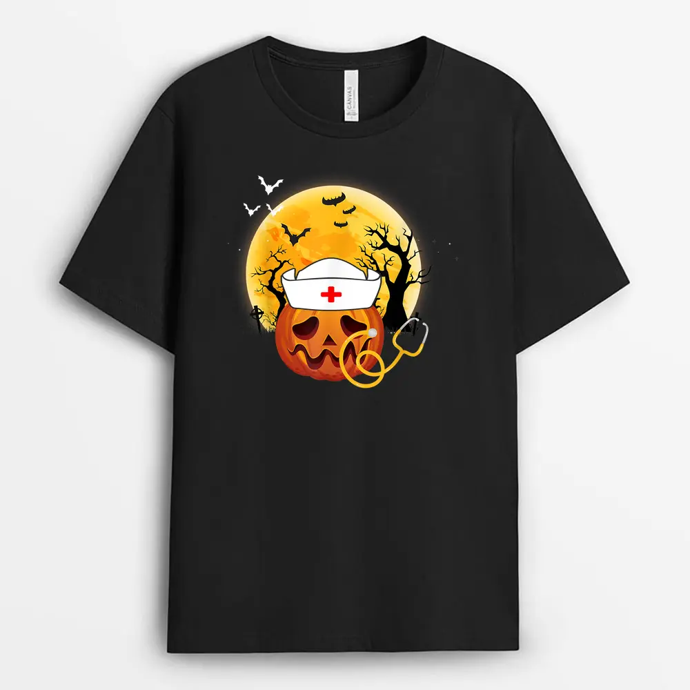 Halloween Costumes Pumpkin Scrubs Gifts For Nurse Pumpkins T-Shirt