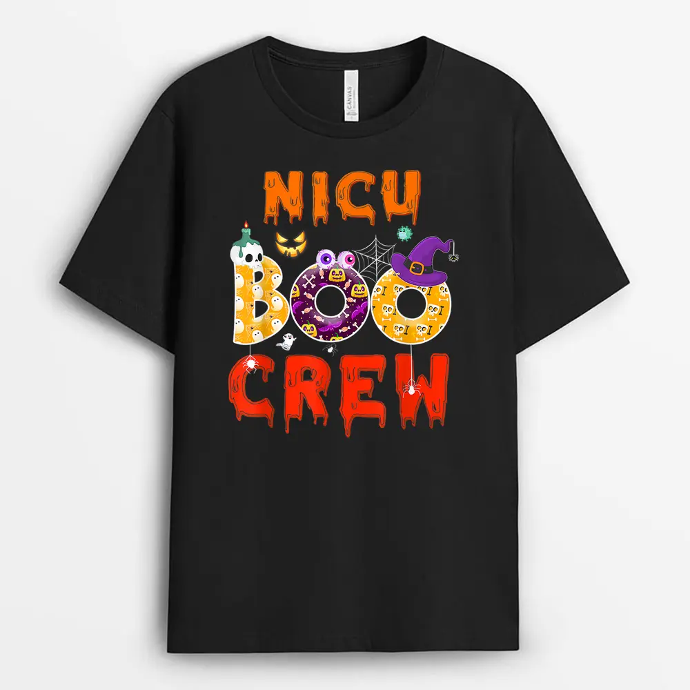 Halloween NICU Nurse Boo Crew Funny Gift Nursing T-Shirt