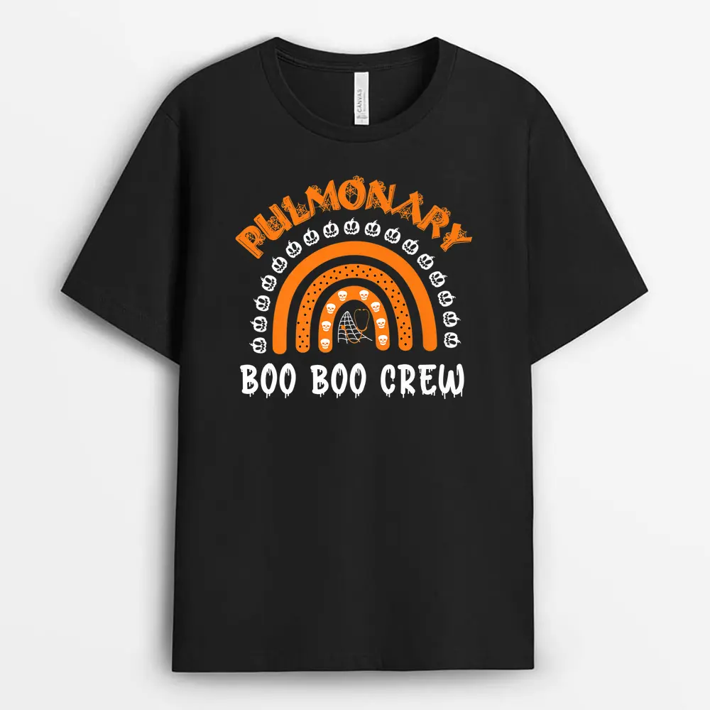 Halloween Pulmonary Nurse Matching Boo Boo Crew Nursing Boho  T-Shirt