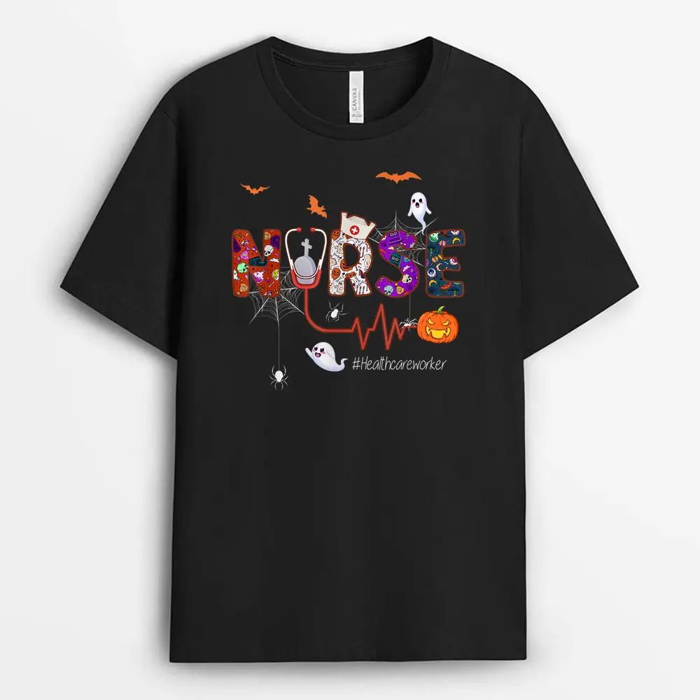 Healthcare Worker Nurse Nursing Scary Halloween Costume T-Shirt