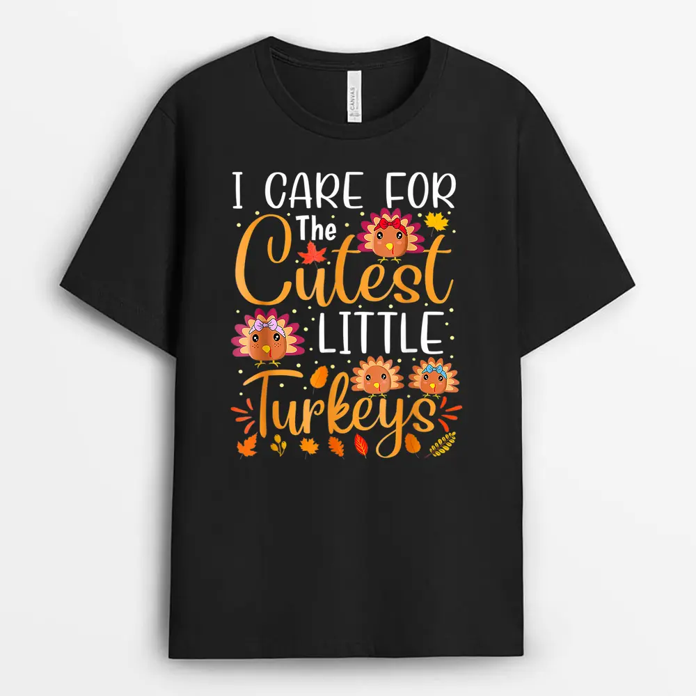 I Care For The Cutest Little Turkeys Thanksgiving NICU Nurse T-Shirt