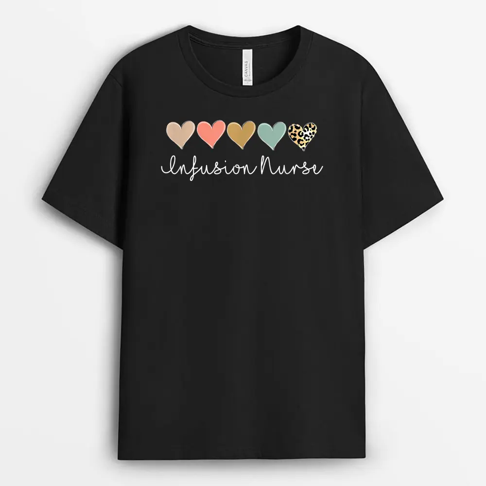 Infusion Nurse Leopard Certified Registered Nurse Infusion T-Shirt