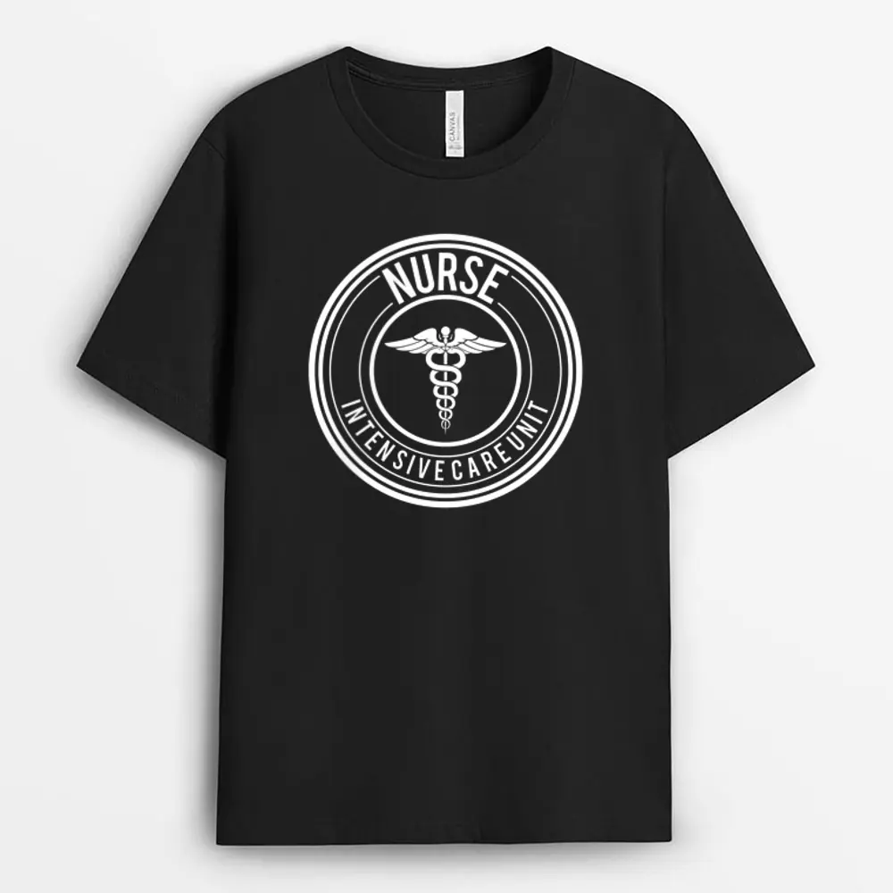 Intensive Care Unit ICU Nurse  - Front And Back Print T-Shirt