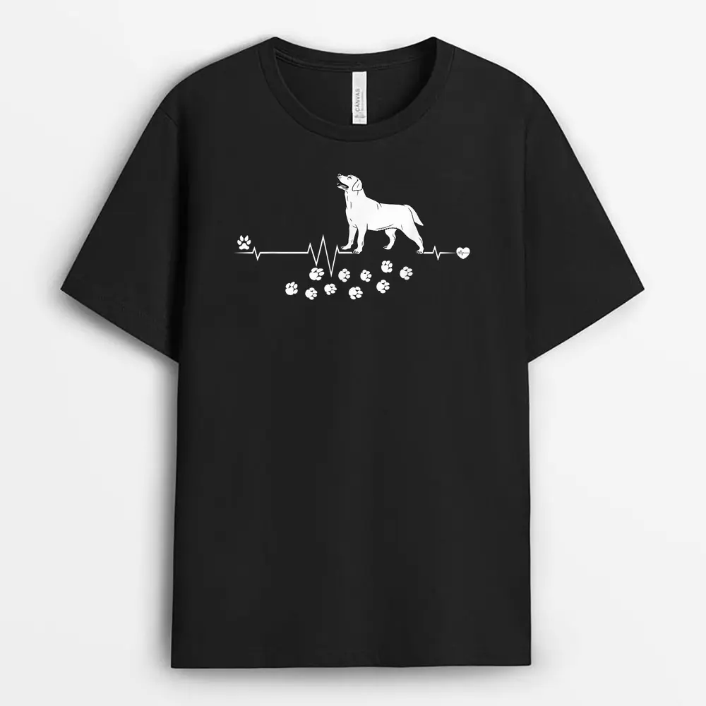 Labrador Retriever Dog Heartbeat Gift Dogs Breed T-Shirt