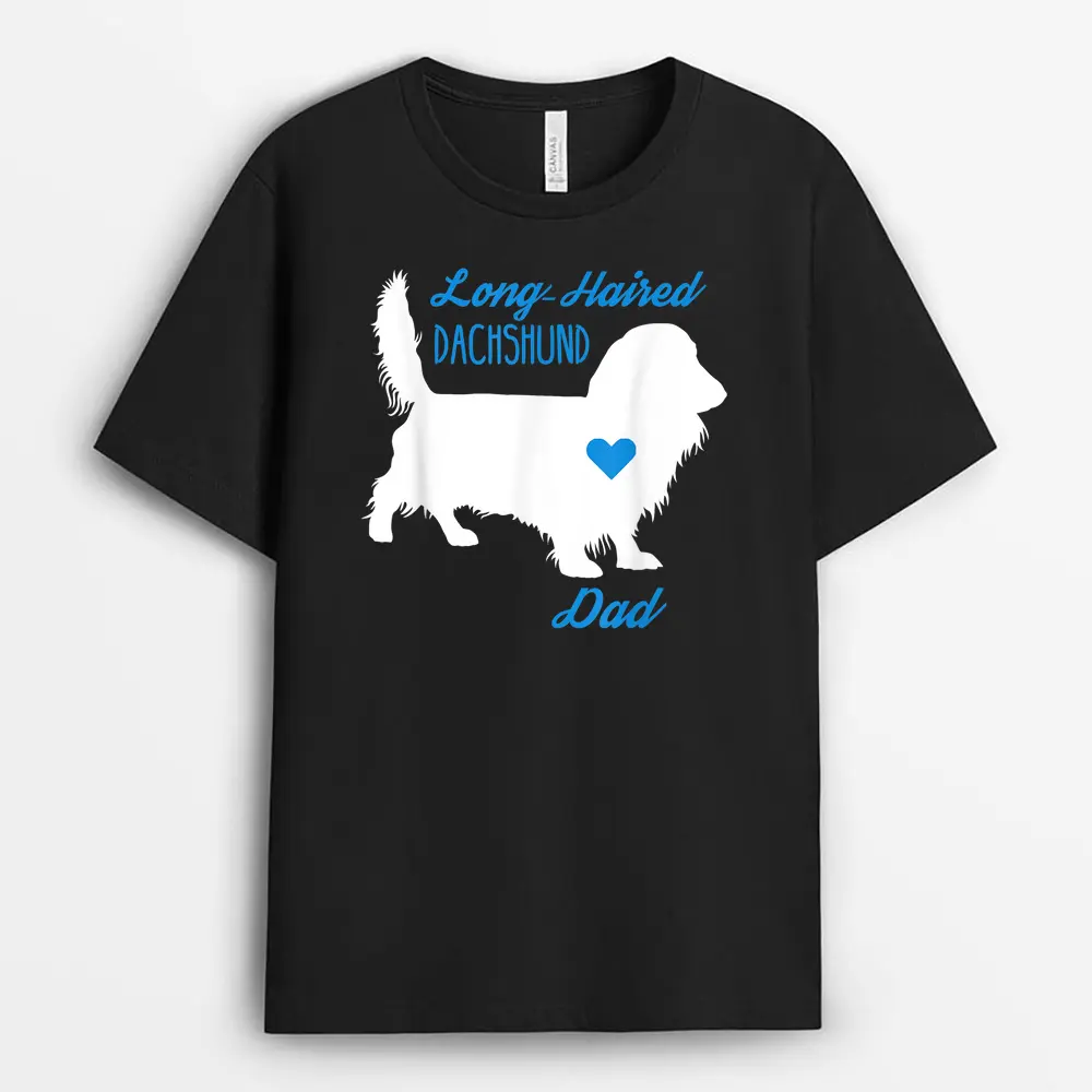 Long-Haired Dachshund Dad - Father's Day Wiener Dog T-Shirt