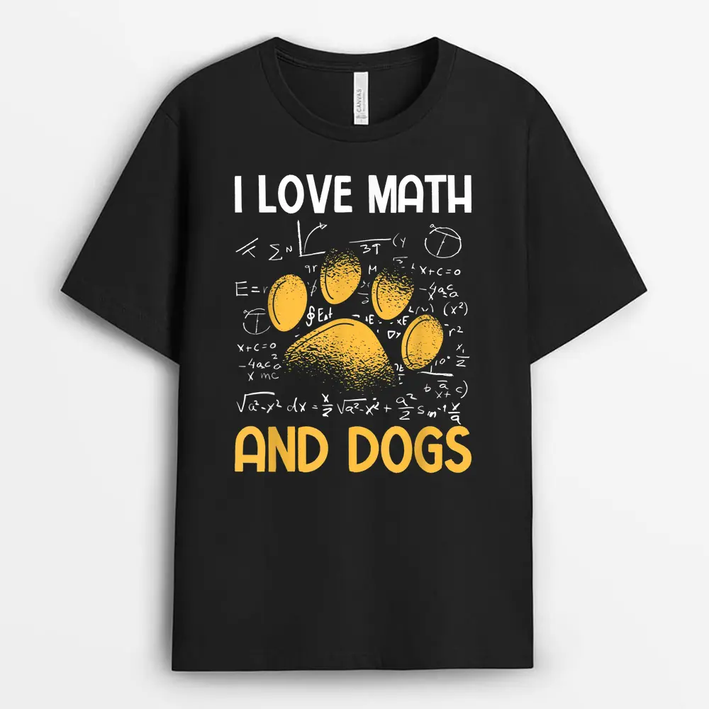 Mathematics I Love Dogs And Math T-Shirt