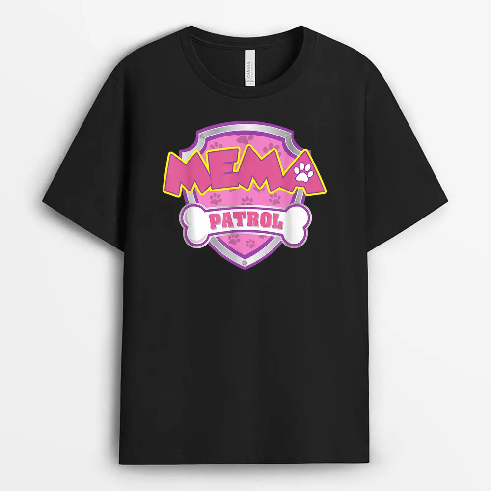 Mema Patrol Dog Funny Gift Birthday Party T-Shirt