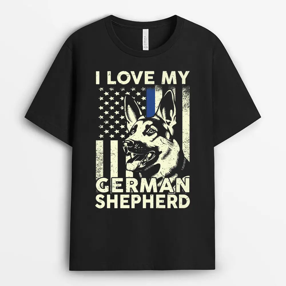 Mens I Love My Dogs German Shepherd Dog T-Shirt