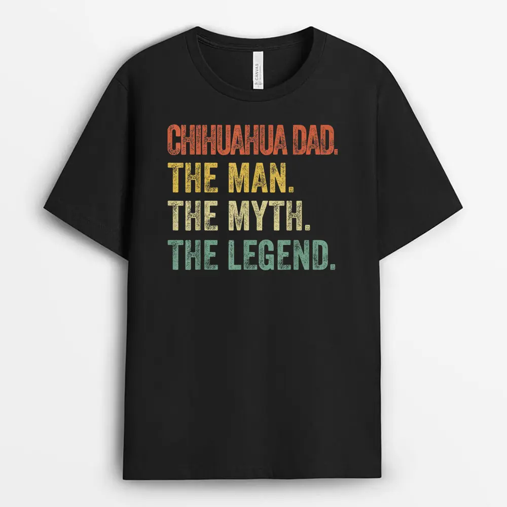 Mens Vintage Chihuahua Dad  - The Man Myth Legend Dog Lover T-Shirt