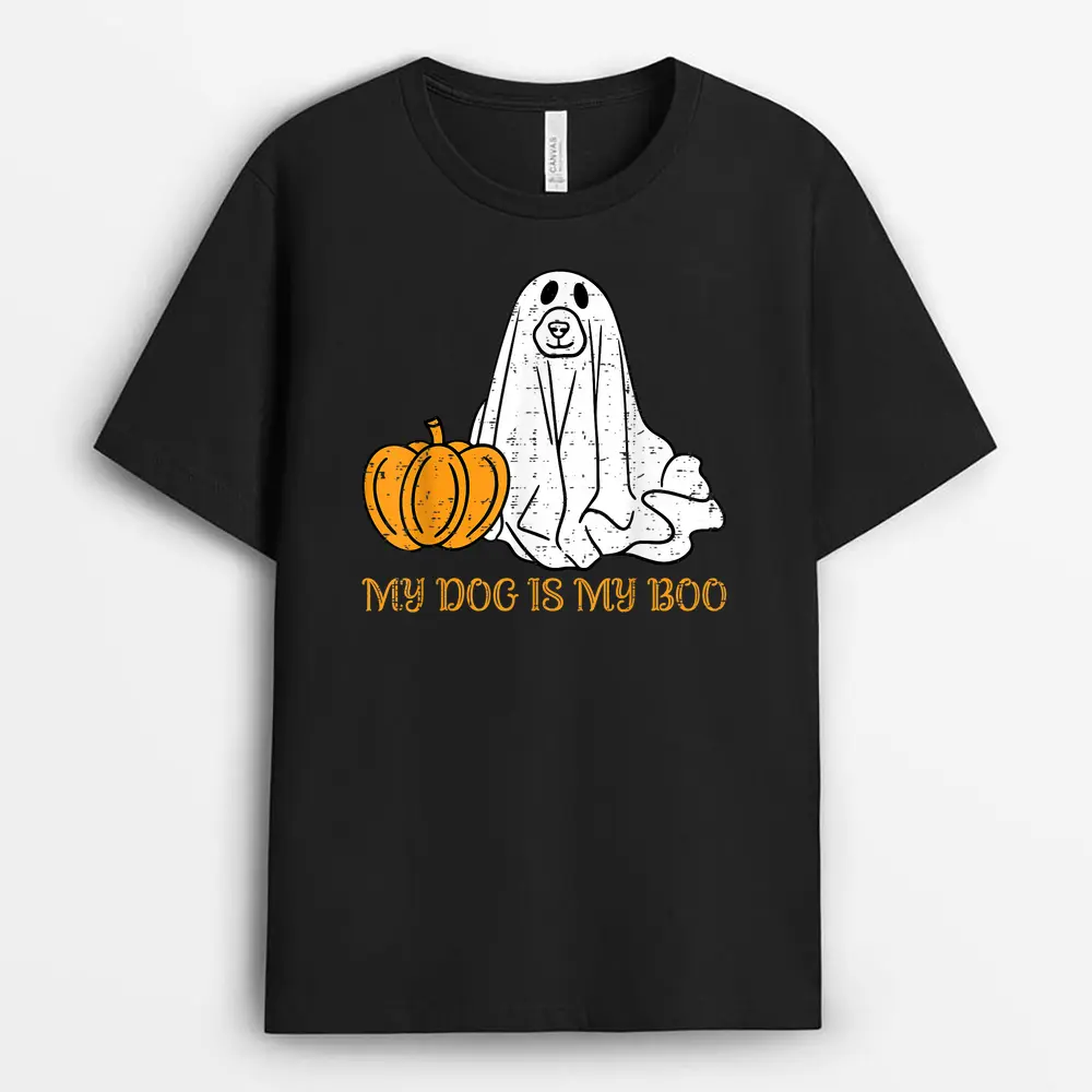 My Dog Is My Boo Ghost Funny Halloween Dog Lovers Boo Dog T-Shirt