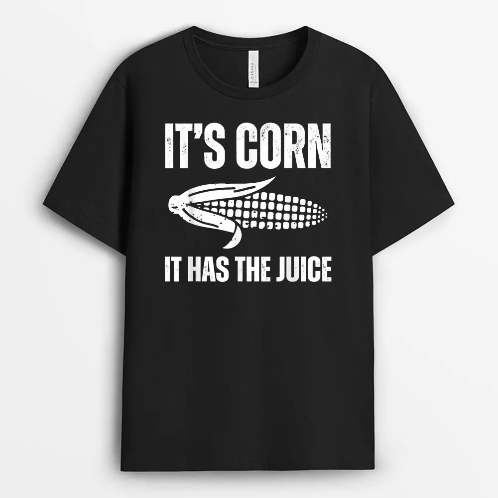 Retro It's Corn It Has The Juice Graphic Farmer T-Shirt