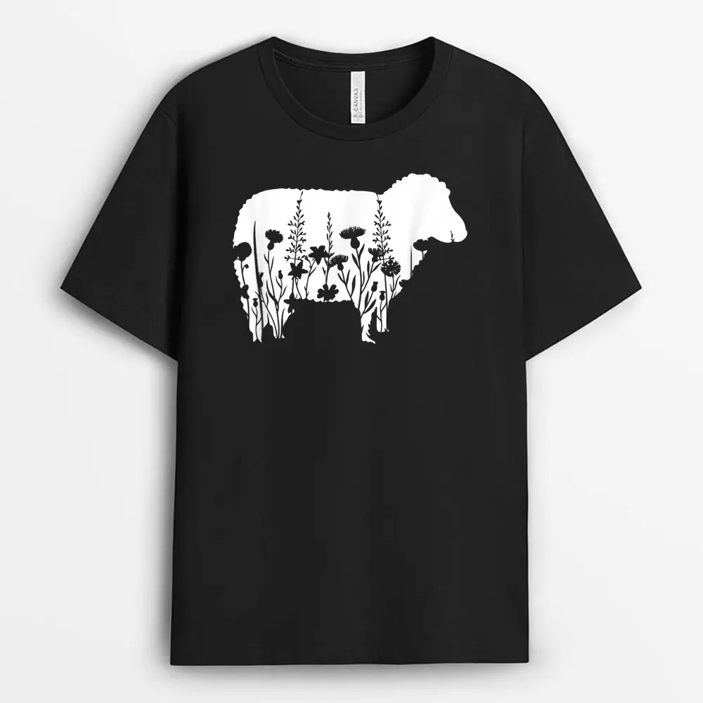 Sheep Whisperer Flower Funny Farming Farm Animal Farmer Gift T-Shirt