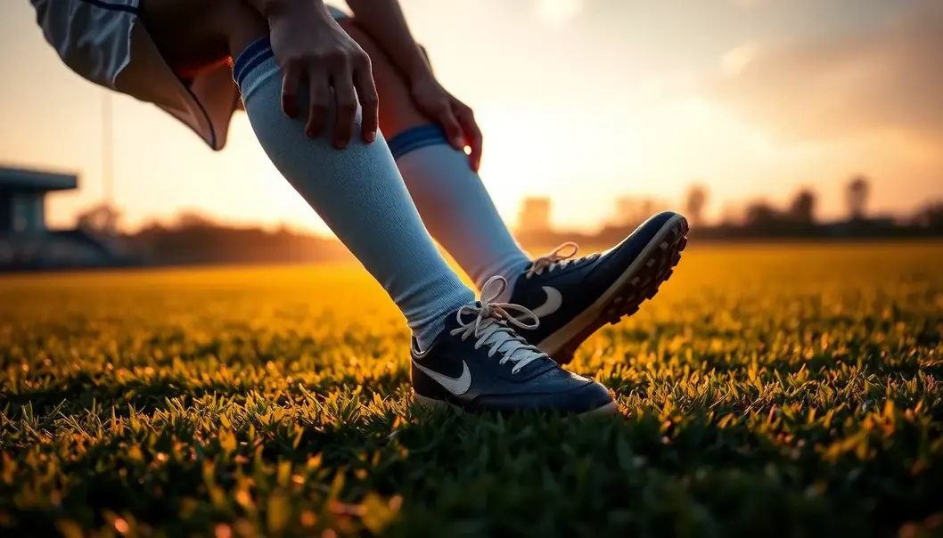 A soccer player preparing for their day with a serene morning routine.