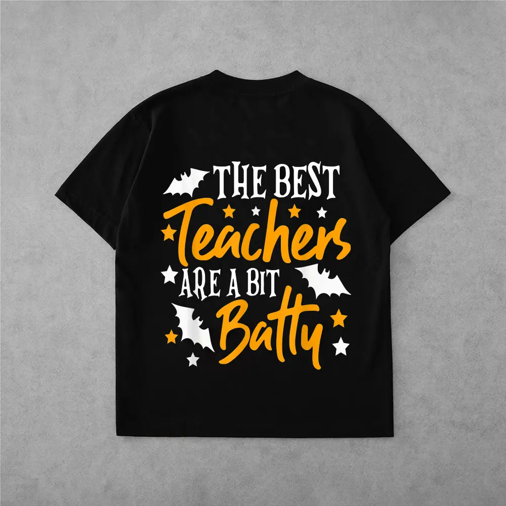The Best Teachers Are A Bit Batty  Funny Halloween T-Shirt