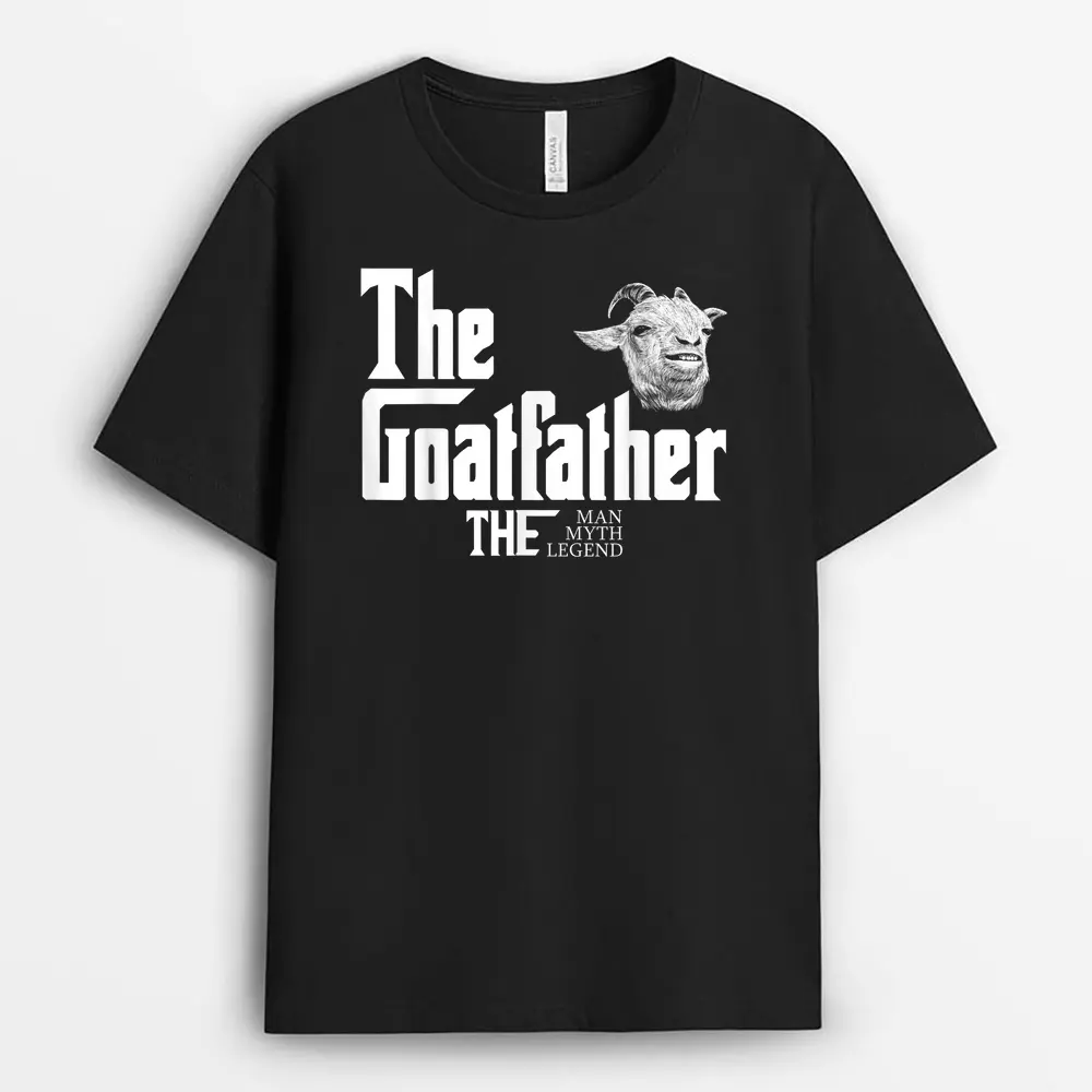 The Goatfather Farm Animal Farmer Rancher Goat Dad Lover T-Shirt