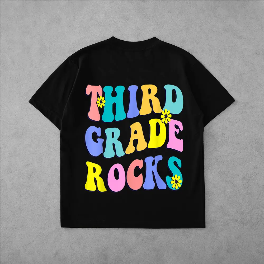 Third Grade Rocks First Day Back To School Teacher Students T-Shirt
