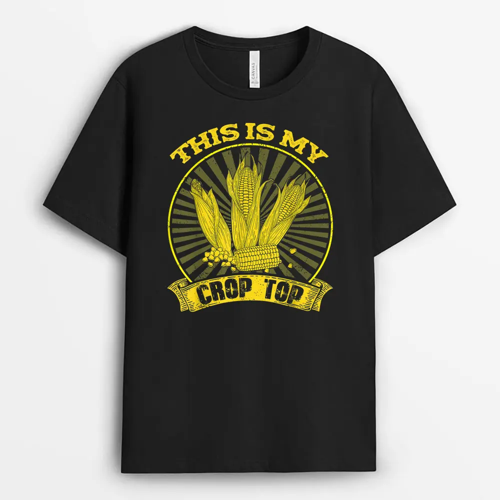 This Is My Crop Top Funny Farmer Farming Corn Lover Summer T-Shirt
