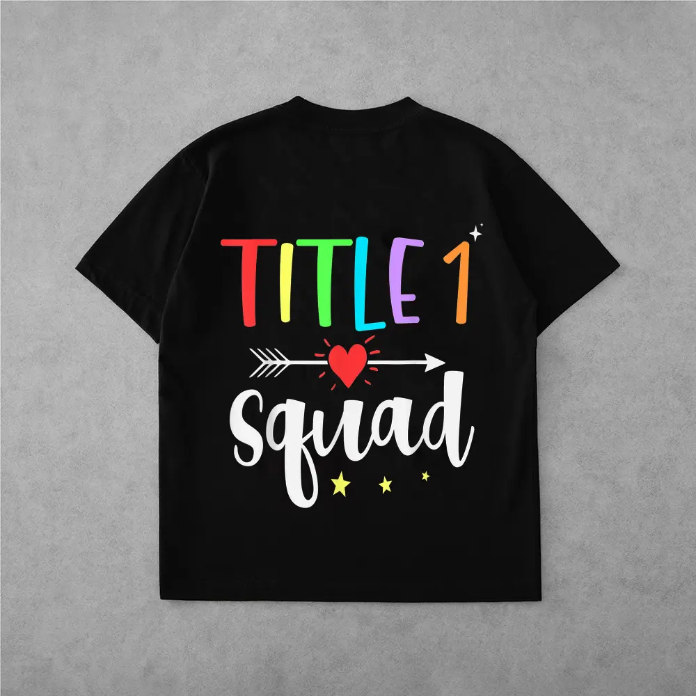 Title One 1 Teacher Squad Cute Back To School T-Shirt