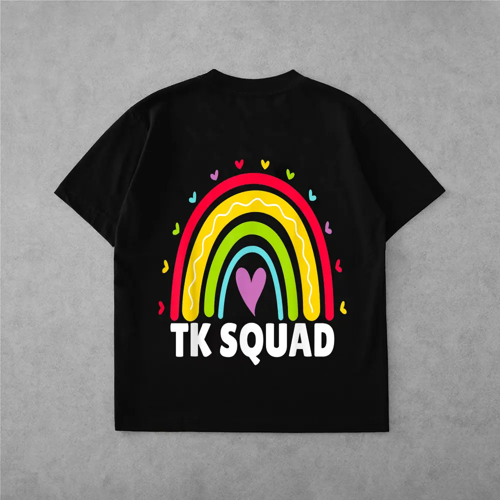 Tk Squad Rainbow Transitional Kindergarten Teacher Cute Tk T-Shirt