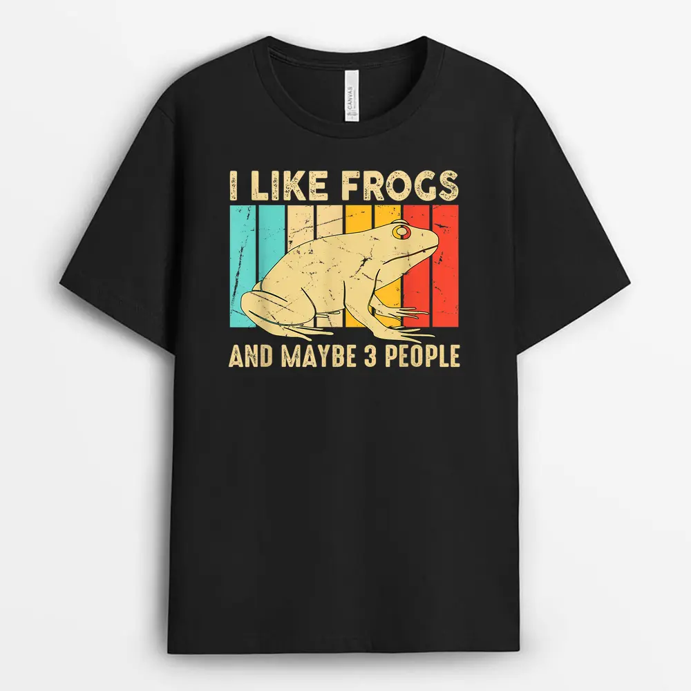 Vintage I Like Frogs Retro Amphibian Lake Animals Toad Lover T-Shirt