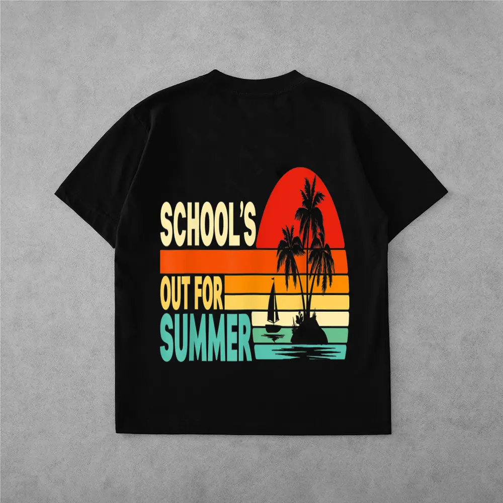 Vintage Last Day Of School Schools Out For Summer Teacher T-Shirt