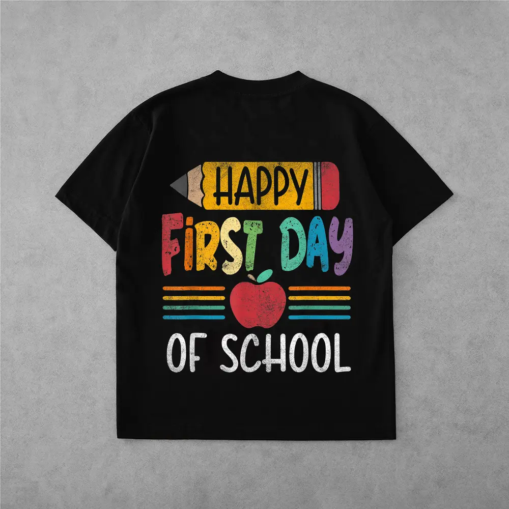 Vintage Pencil Happy First Day Of School Teacher T-Shirt