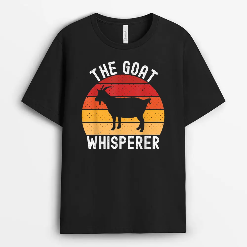Vintage The Goat Whisperer Funny Vegan Goat Mom Lover Farmer T-Shirt
