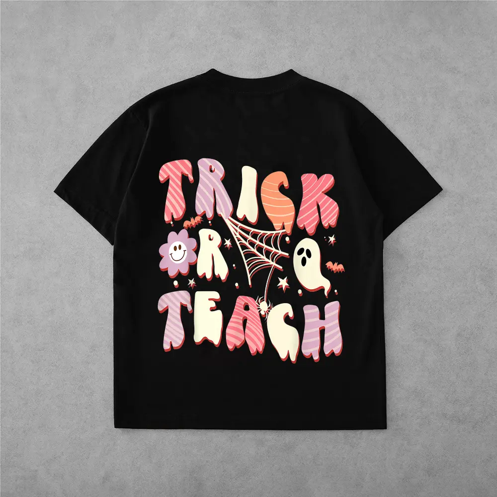 Vintage Trick Or Teach Funny Teacher Halloween Costume T-Shirt