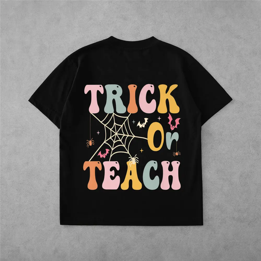 Vintage Trick Or Teach Funny Teacher Halloween Costume  T-Shirt